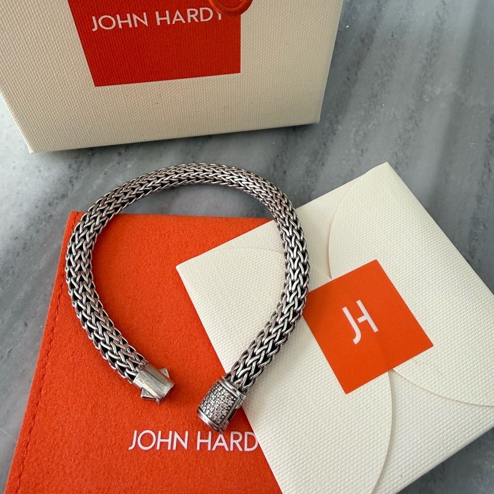 John Hardy Silver Woven Bracelet
